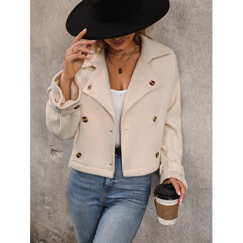 'Lauren' Button Up Jacket - Celes Fashion